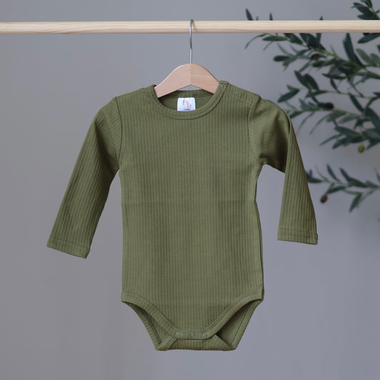 Forest Green Ribbed Bodysuit