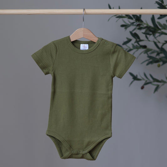 Forest Green Short Sleeve Bodysuit