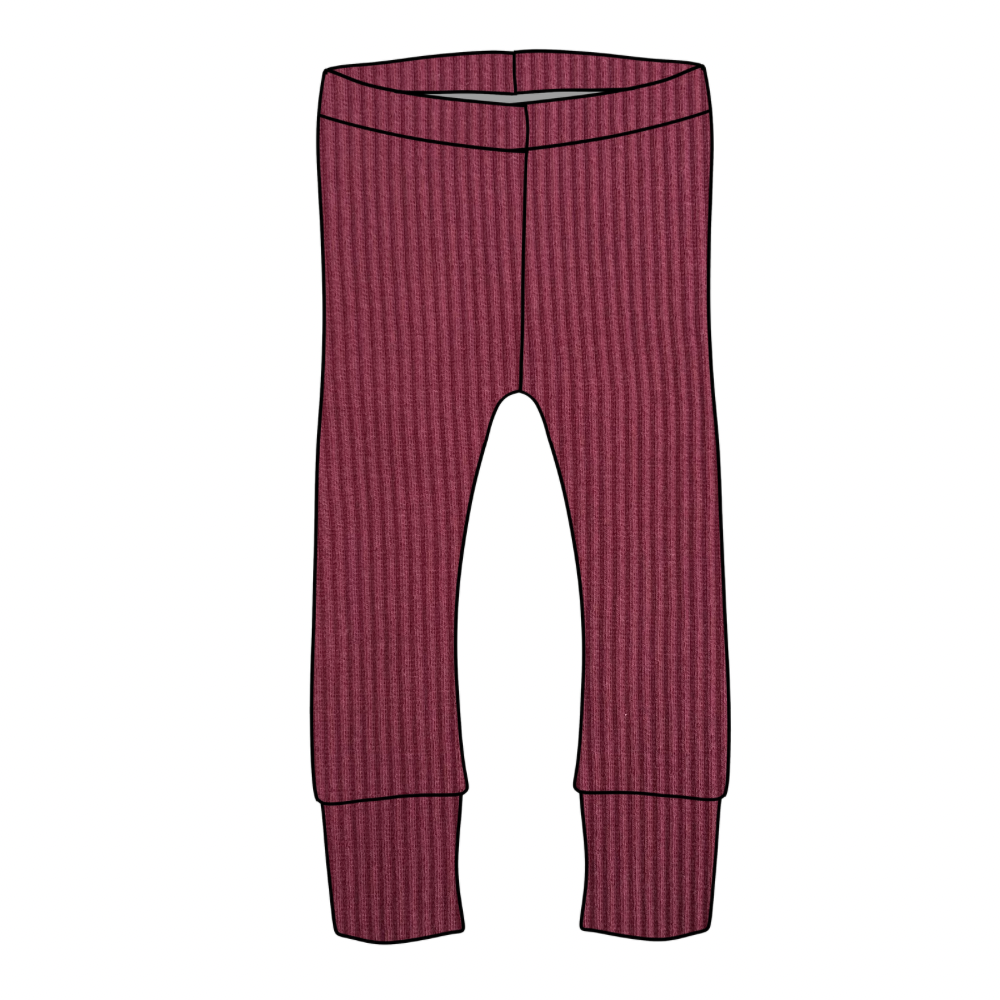PREORDER Burgundy Leggings