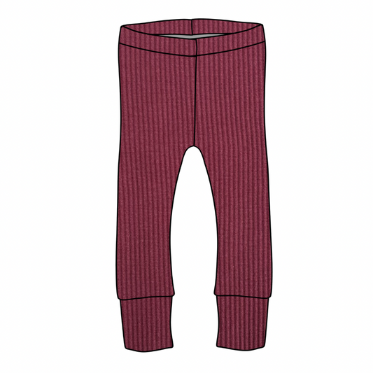 PREORDER Burgundy Leggings