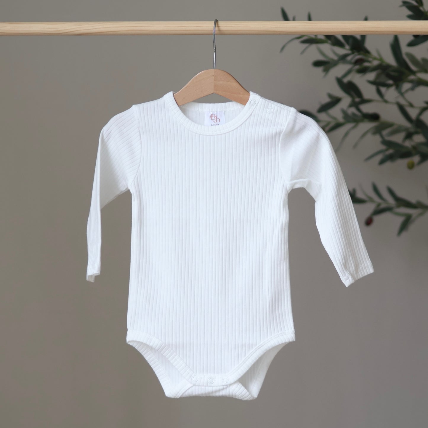 Ecru Ribbed Bodysuit
