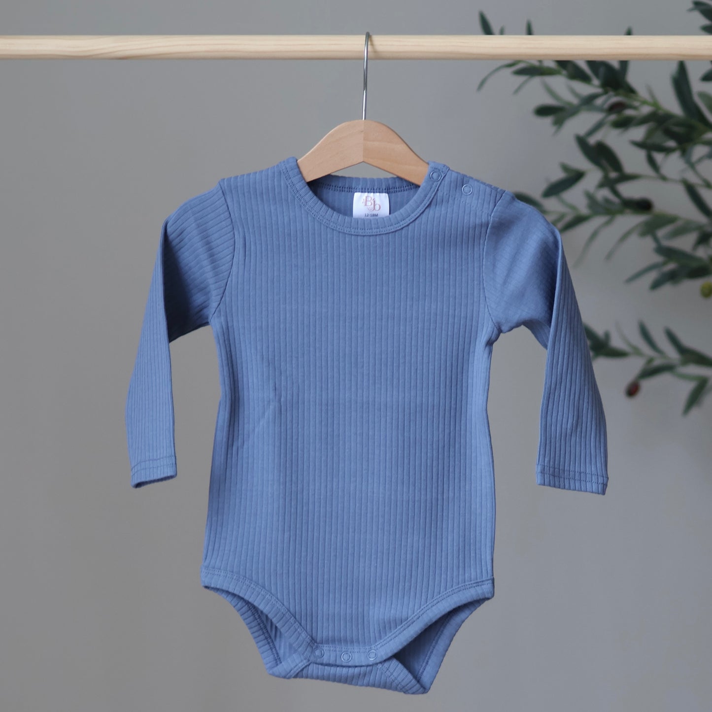 Periwinkle Ribbed Bodysuit