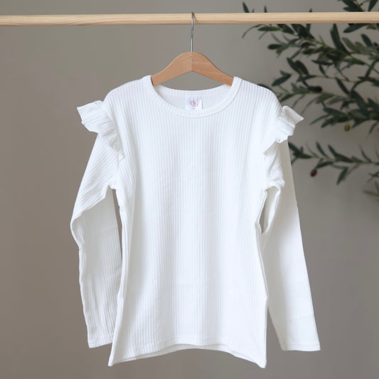 Ecru Frill Top